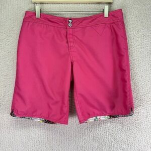 Vans Board Shorts Reversible Floral Pink Swim Surf‎ Size 11